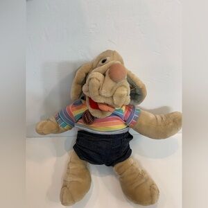 Vintage 16" Ganz Bros 1986 Wrinkles Talking Hound Dog Puppet Tested NOT working